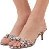 imageFSJ Women Cute Bowknot Slip On Mules Summer Open Toe Kitten Low Heel Sandal Ladies Casual Comfy Walking Dress Shoes Size 415 M USSnake Print
