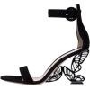 imageFSJ Women Dressy Open Toe Ankle Strap Butterfly High Heel Sandal Strappy Date Cocktail Nightclub Pumps Shoes Size 416 USBlack Suede