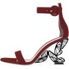 imageFSJ Women Dressy Open Toe Ankle Strap Butterfly High Heel Sandal Strappy Date Cocktail Nightclub Pumps Shoes Size 416 USDark Red