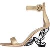 imageFSJ Women Dressy Open Toe Ankle Strap Butterfly High Heel Sandal Strappy Date Cocktail Nightclub Pumps Shoes Size 416 USGold
