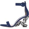 imageFSJ Women Dressy Open Toe Ankle Strap Butterfly High Heel Sandal Strappy Date Cocktail Nightclub Pumps Shoes Size 416 USNavy