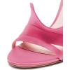 imageFSJ Women Dressy Open Toe Stiletto High Heel Ankle Strap Satin Sandal with Ruffle Size 415 USPink