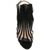 imageFSJ Women Peep Toe High Heel Bootie Pumps Stiletto PVC Dress Ankle Strap Sandal Slingback Buckle Stylish Shoes 415 M USBlack