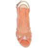 imageFSJ Women Peep Toe High Heel Bootie Pumps Stiletto PVC Dress Ankle Strap Sandal Slingback Buckle Stylish Shoes 415 M USLight Orange