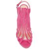 imageFSJ Women Peep Toe High Heel Bootie Pumps Stiletto PVC Dress Ankle Strap Sandal Slingback Buckle Stylish Shoes 415 M USPink