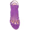imageFSJ Women Peep Toe High Heel Bootie Pumps Stiletto PVC Dress Ankle Strap Sandal Slingback Buckle Stylish Shoes 415 M USPurple