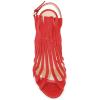imageFSJ Women Peep Toe High Heel Bootie Pumps Stiletto PVC Dress Ankle Strap Sandal Slingback Buckle Stylish Shoes 415 M USRed