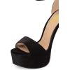 imageFSJ Women Platform High Stiletto Heels Sandals Peep Toe with Ankle Straps Buckle Sexy Summer Pumps Shoes Size 415 USBlack 2