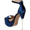 imageFSJ Women Platform High Stiletto Heels Sandals Peep Toe with Ankle Straps Buckle Sexy Summer Pumps Shoes Size 415 USBlue