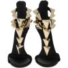 imageFSJ Women Sexy Open Toe TStrap Rivets Studded Stiletto High Heel Sandal Strappy Gladiator Back Zipper Dress Pump Shoes Size 415 USBlack