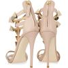 imageFSJ Women Sexy Open Toe TStrap Rivets Studded Stiletto High Heel Sandal Strappy Gladiator Back Zipper Dress Pump Shoes Size 415 USNude