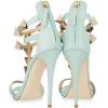 imageFSJ Women Sexy Open Toe TStrap Rivets Studded Stiletto High Heel Sandal Strappy Gladiator Back Zipper Dress Pump Shoes Size 415 USPale Turquoise