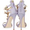 imageFSJ Women Sexy Open Toe TStrap Rivets Studded Stiletto High Heel Sandal Strappy Gladiator Back Zipper Dress Pump Shoes Size 415 USPurple
