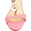 imageFSJ Women Sexy Open Toe TStrap Rivets Studded Stiletto High Heel Sandal Strappy Gladiator Back Zipper Dress Pump Shoes Size 415 USSalmon