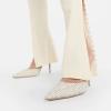 imageFSJ Women Sexy Pointed Toe Stiletto High Heel Sandals Slip On Rhinestone Summer Casual Shopping Dress Slide Shoes Size 415 USBeige