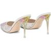 imageFSJ Women Sexy Pointed Toe Stiletto High Heel Sandals Slip On Rhinestone Summer Casual Shopping Dress Slide Shoes Size 415 USBeige
