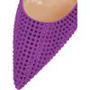 imageFSJ Women Sexy Pointed Toe Stiletto High Heel Sandals Slip On Rhinestone Summer Casual Shopping Dress Slide Shoes Size 415 USPurple