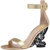 imageFSJ Women Dressy Open Toe Ankle Strap Butterfly High Heel Sandal Strappy Date Cocktail Nightclub Pumps Shoes Size 416 USGold