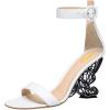imageFSJ Women Dressy Open Toe Ankle Strap Butterfly High Heel Sandal Strappy Date Cocktail Nightclub Pumps Shoes Size 416 USWhite