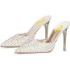 imageFSJ Women Sexy Pointed Toe Stiletto High Heel Sandals Slip On Rhinestone Summer Casual Shopping Dress Slide Shoes Size 415 USBeige