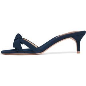 imageFSJ Women Cute Bowknot Slip On Mules Summer Open Toe Kitten Low Heel Sandal Ladies Casual Comfy Walking Dress Shoes Size 415 M USNavy