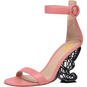imageFSJ Women Dressy Open Toe Ankle Strap Butterfly High Heel Sandal Strappy Date Cocktail Nightclub Pumps Shoes Size 416 USPink