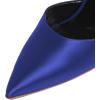 imageFSJ Women Ankle Strap High Heel Sandals Pointed Toe Bow DOrsay Pumps Crystal Chunky Heel Party Dress Shoes Size 416 USBlue