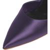 imageFSJ Women Ankle Strap High Heel Sandals Pointed Toe Bow DOrsay Pumps Crystal Chunky Heel Party Dress Shoes Size 416 USPurple