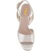 imageFSJ Women Comfortable Chunky Heel Platform Sandal Ankle Strap Open Toe Buckle Shoes Size 415 USSilver
