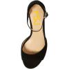 imageFSJ Women Elegant Ankle Strap Sandals Low Chunky Heels Pumps Peep Toe Comfort Shoes Size 613 USBlack
