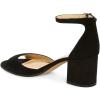 imageFSJ Women Elegant Ankle Strap Sandals Low Chunky Heels Pumps Peep Toe Comfort Shoes Size 613 USBlack