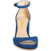 imageFSJ Women Elegant Ankle Strap Sandals Low Chunky Heels Pumps Peep Toe Comfort Shoes Size 613 USBlue