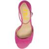 imageFSJ Women Elegant Ankle Strap Sandals Low Chunky Heels Pumps Peep Toe Comfort Shoes Size 613 USFuchsia