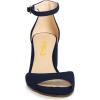 imageFSJ Women Elegant Ankle Strap Sandals Low Chunky Heels Pumps Peep Toe Comfort Shoes Size 613 USNavy