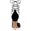 imageFSJ Women High Heel Ankle Strap Sandals Pointed Toe Rivets Pumps PVC Club Dress Shoes with Studs Fashion Size 415 USBlacklace Up