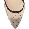 imageFSJ Women High Heel Ankle Strap Sandals Pointed Toe Rivets Pumps PVC Club Dress Shoes with Studs Fashion Size 415 USBlackmesh