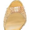 imageFSJ Women High Heel Ankle Strap Sandals Pointed Toe Rivets Pumps PVC Club Dress Shoes with Studs Fashion Size 415 USGold Peeptoe