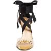 imageFSJ Women High Heel Ankle Strap Sandals Pointed Toe Rivets Pumps PVC Club Dress Shoes with Studs Fashion Size 415 USGold2