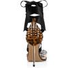 imageFSJ Women High Heel Ankle Strap Sandals Pointed Toe Rivets Pumps PVC Club Dress Shoes with Studs Fashion Size 415 USLeopard
