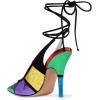 imageFSJ Women High Heel Ankle Strap Sandals Pointed Toe Rivets Pumps PVC Club Dress Shoes with Studs Fashion Size 415 USMulti