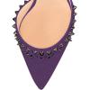 imageFSJ Women High Heel Ankle Strap Sandals Pointed Toe Rivets Pumps PVC Club Dress Shoes with Studs Fashion Size 415 USPurple