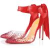 imageFSJ Women High Heel Ankle Strap Sandals Pointed Toe Rivets Pumps PVC Club Dress Shoes with Studs Fashion Size 415 USRed