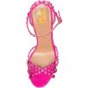 imageFSJ Women Jeweled High Heel Sandals Rhinestones Diamonds Chunky Block Heel Ankle Strap Buckle Open Toe Fashion Party Evening Wedding Dress Shoes Size 415 USHot Pink