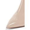 imageFSJ Women Pointed Toe Slide Mule Sandal Slippers Stiletto High Heels Loafers Slip on Backless Shoes 415 M USBeige12 Cm