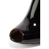 imageFSJ Women Pointed Toe Slide Mule Sandal Slippers Stiletto High Heels Loafers Slip on Backless Shoes 415 M USBlack Patent12 Cm