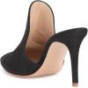 imageFSJ Women Pointed Toe Slide Mule Sandal Slippers Stiletto High Heels Loafers Slip on Backless Shoes 415 M USBlack8 Cm
