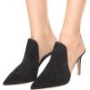 imageFSJ Women Pointed Toe Slide Mule Sandal Slippers Stiletto High Heels Loafers Slip on Backless Shoes 415 M USBlack8 Cm