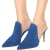 imageFSJ Women Pointed Toe Slide Mule Sandal Slippers Stiletto High Heels Loafers Slip on Backless Shoes 415 M USBlue8 Cm