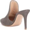 imageFSJ Women Pointed Toe Slide Mule Sandal Slippers Stiletto High Heels Loafers Slip on Backless Shoes 415 M USGrey8 Cm