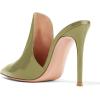 imageFSJ Women Pointed Toe Slide Mule Sandal Slippers Stiletto High Heels Loafers Slip on Backless Shoes 415 M USOlive12 Cm
